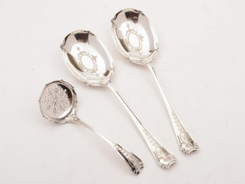 Edwardian cased Silver Fruit Set Sheffield 1908