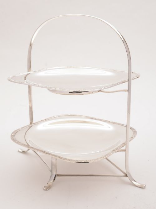 2 Tier Art Deco Cake Stand Circa 1930