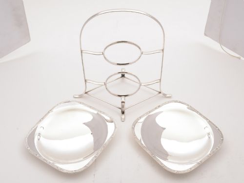 2 Tier Art Deco Cake Stand Circa 1930