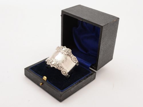 Edwardian Silver Cased Napkin Ring Chester 1908