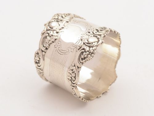 Edwardian Silver Cased Napkin Ring Chester 1908