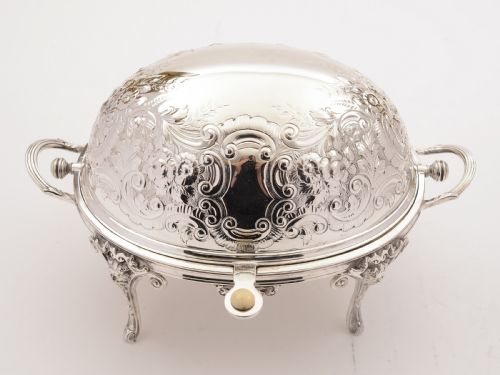 Victorian Silver Plated Rollover Dish Circa 1880