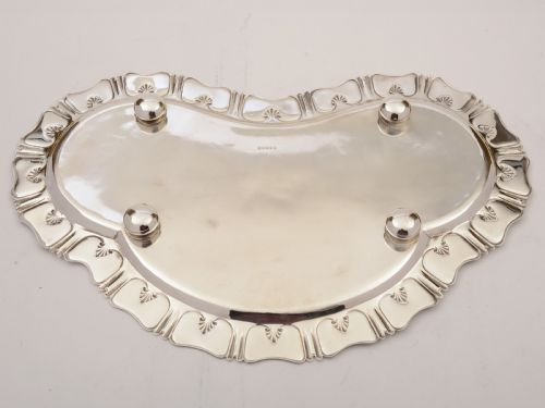 Victorian Shaped Silver Plated Tray Circa 1890
