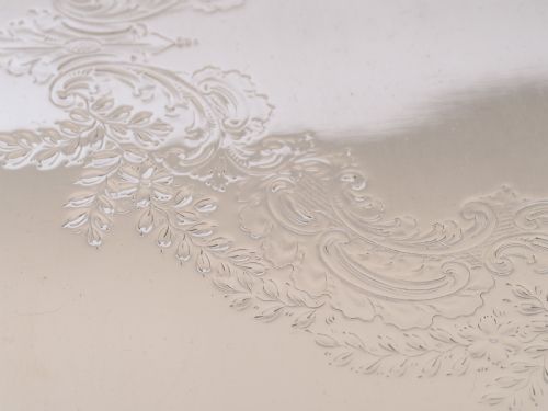 Victorian Shaped Silver Plated Tray Circa 1890