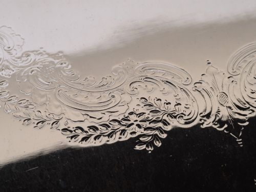 Victorian Shaped Silver Plated Tray Circa 1890