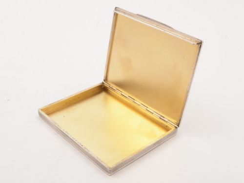 French Silver Art Deco Card Case Circa 1930