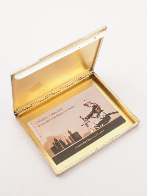 French Silver Art Deco Card Case Circa 1930