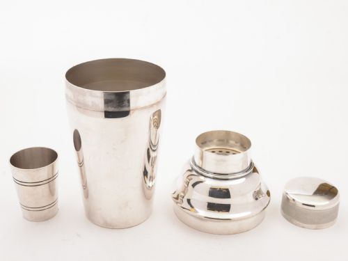 Art Deco Silver Plated Cocktail Shaker Circa 1930