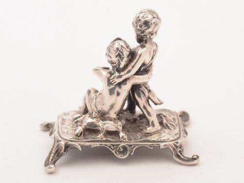 Victorian Silver Cherub Ornament London 1891