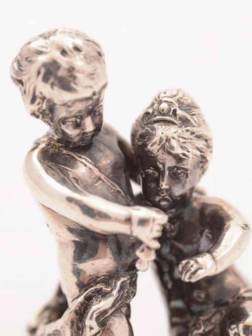 Victorian Silver Cherub Ornament London 1891