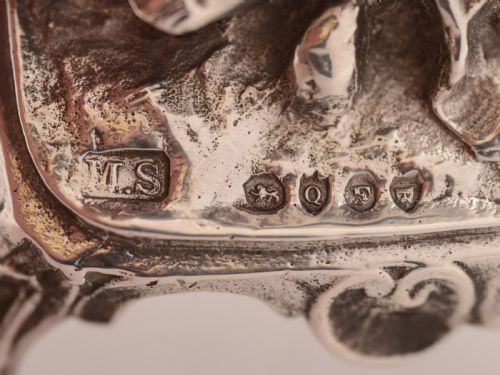 Victorian Silver Cherub Ornament London 1891