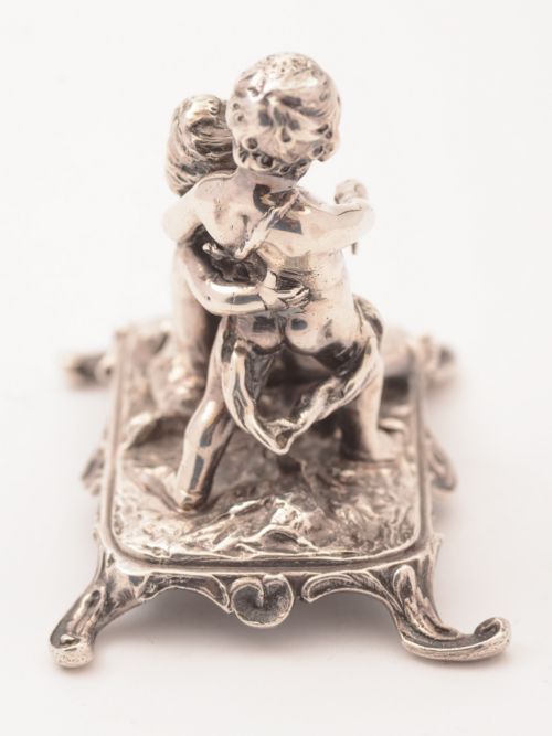 Victorian Silver Cherub Ornament London 1891