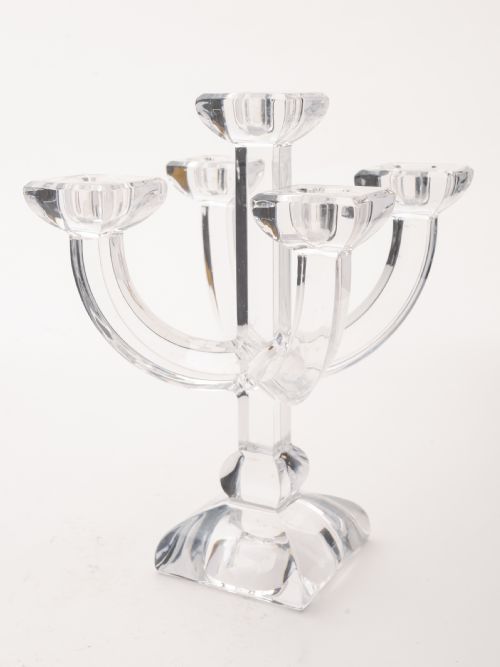 French Art Deco Glass Candelabra Circa 1930