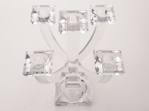 French Art Deco Glass Candelabra Circa 1930