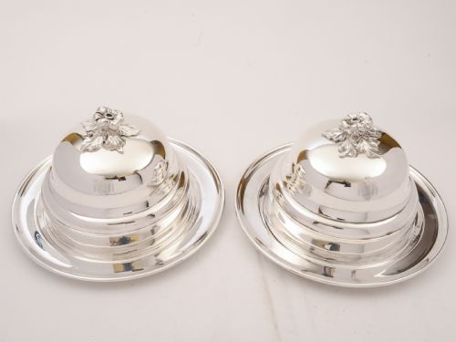 Pair of Christofle Food Covers Circa 1900