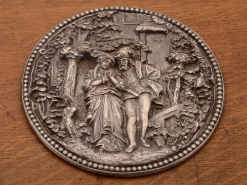 Victorian Circular Oak Drinks Tray Circa 1890