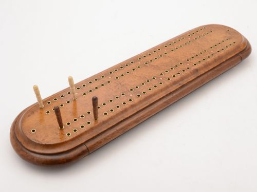 Victorian Maple Wood Cribbage Board Circa 1880