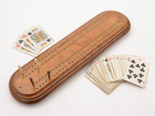 Victorian Maple Wood Cribbage Board Circa 1880