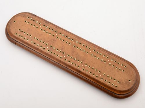 Victorian Maple Wood Cribbage Board Circa 1880