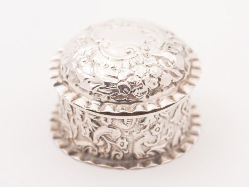 Victorian Silver Pill Box Birmingham 1897