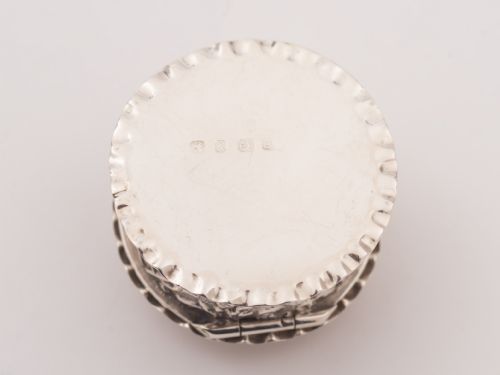 Victorian Silver Pill Box Birmingham 1897
