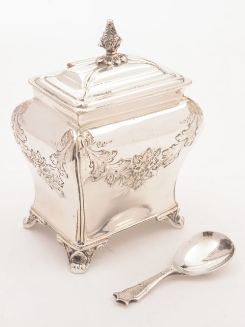 Victorian Silver Plated Tea Caddy Circa 1890