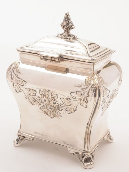 Victorian Silver Plated Tea Caddy Circa 1890