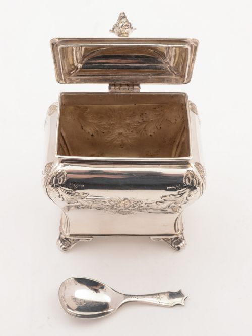 Victorian Silver Plated Tea Caddy Circa 1890