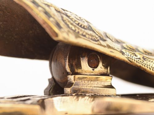 Victorian Brass Knights Gauntlet Note Holder Circa 1890