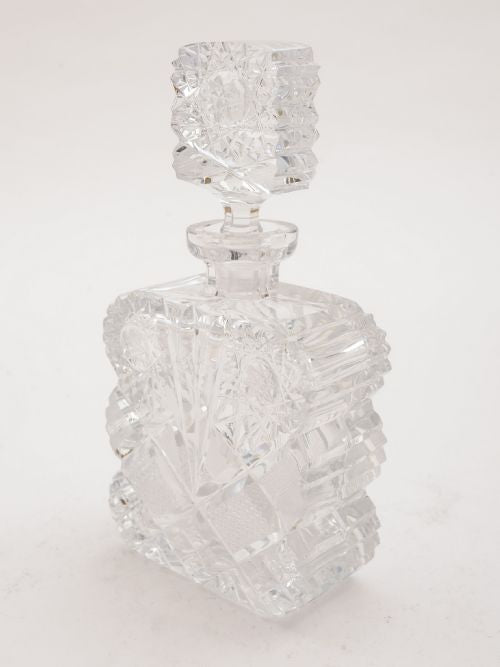 Bohemian Cut Glass Decanter and Glasses Circa 1930