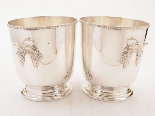 Pair of Silver Plated Ice Buckets Circa 1930