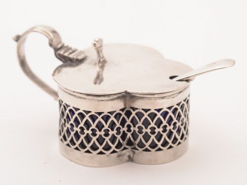 Edwardian Silver Mustard Pot Birmingham 1909