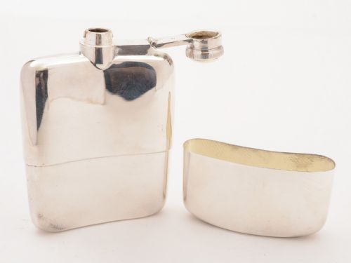 Silver Hip Flask Sheffield 1918