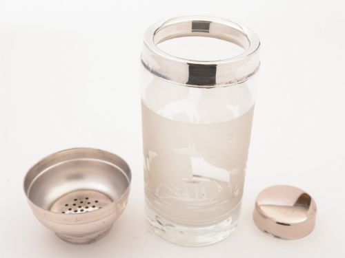 French Art Deco Glass Cocktail Shaker Circa 1930