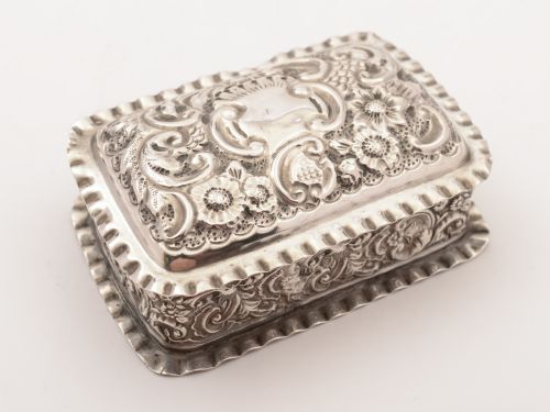 Edwardian Silver Trinket Box Chester 1903