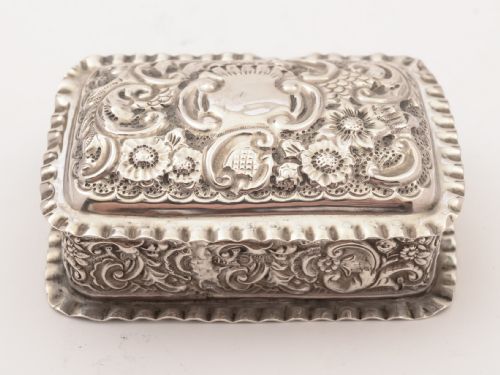 Edwardian Silver Trinket Box Chester 1903