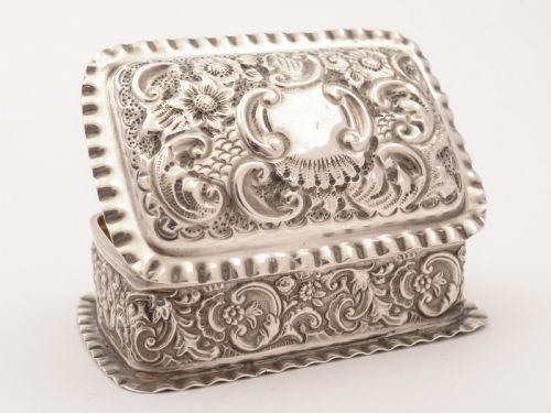Edwardian Silver Trinket Box Chester 1903