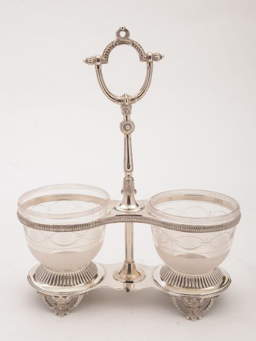 Victorian Silver Plated Cream and Sugar Set 1870