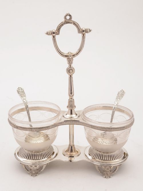 Victorian Silver Plated Cream and Sugar Set 1870