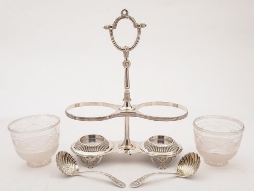 Victorian Silver Plated Cream and Sugar Set 1870