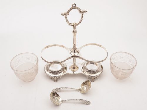 Victorian Silver Plated Cream and Sugar Set 1870