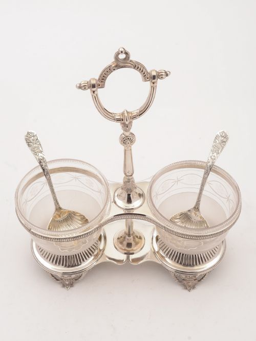 Victorian Silver Plated Cream and Sugar Set 1870