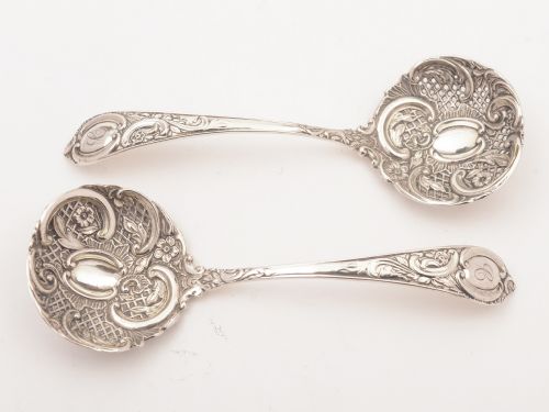 Victorian Silver Ladle and Sifting Spoon Birmingham 1892