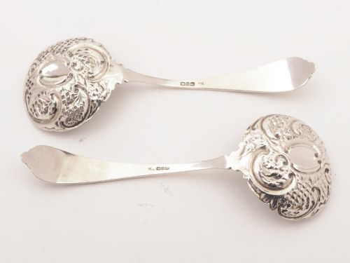Victorian Silver Ladle and Sifting Spoon Birmingham 1892