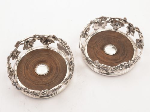 Pair of Elkington Wine Coasters 1853