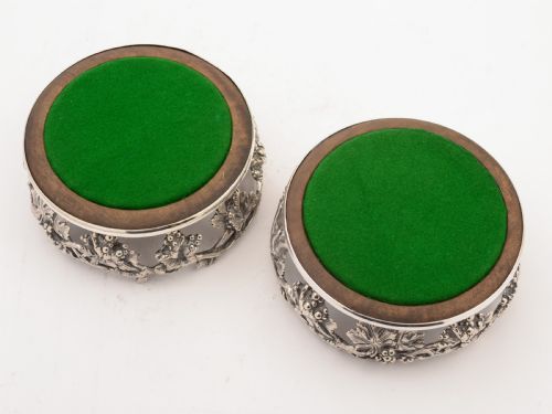 Pair of Elkington Wine Coasters 1853