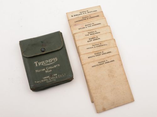 Set of Triumph Motorcycle Maps Circa 1930