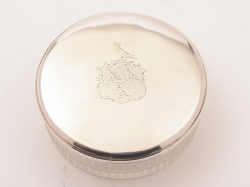 Glass Silver Topped Box Circa 1820