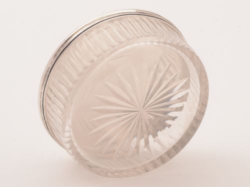 Glass Silver Topped Box Circa 1820
