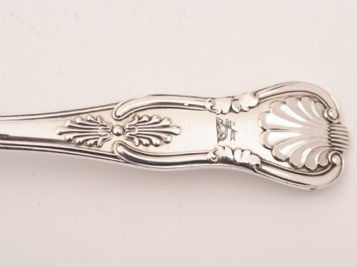 Pair of Silver Plated Kings Pattern Basting Spoons Circa 1900